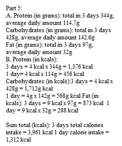 Diet Project Part 5